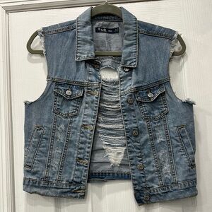 B&G brand Distressed Denim Vest
